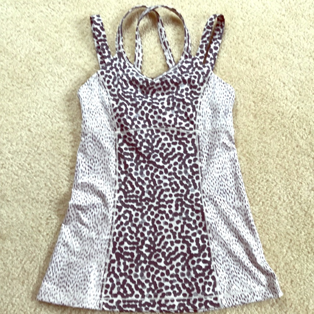 Lululemon Active Top- Grey/Blush Speckled Pattern